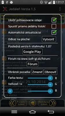 Jedáleň android App screenshot 2